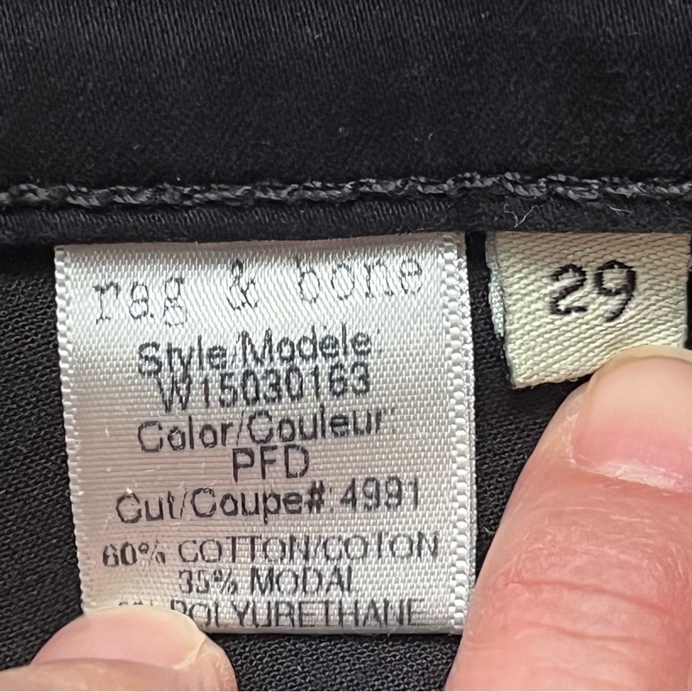 Revolve rag & bone Legging Jeans Womens Stretch Black Denim Pants Size 29 - Picture 5 of 6